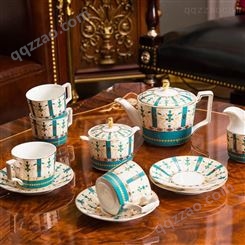 欧式咖啡杯金边奢华茶具 咖啡具宫廷风描金咖啡壶 英式咖啡杯碟套装