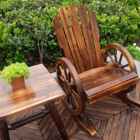 户外庭院实木桌椅 碳化防腐木阳台椅子 德晟木业支持定制