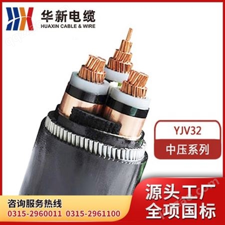 YJV32YJV32 细钢丝铠装电力电缆 国标黑色线缆 用于电力传输分配