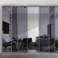 铝合金推拉门 窄边玻璃门现代简约阳台推门 加工定制