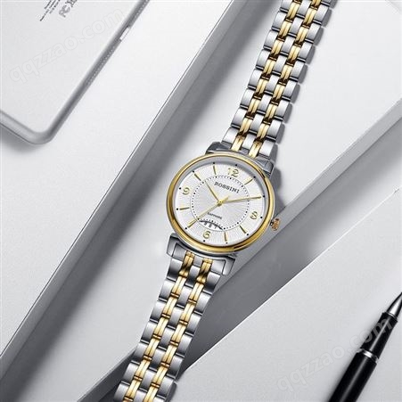 罗西尼手表新款石英腕表时尚情侣精钢表带商务腕表品牌 男款