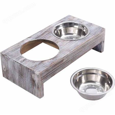 亚马逊定制小型犬猫食具宠物用品猫狗盆架子喂食器