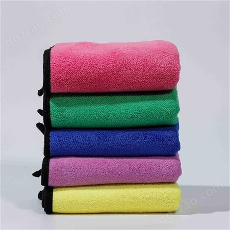 高密珊瑚绒洗车毛巾批发 30*30加厚双面双色抹布擦车巾清洁专用布