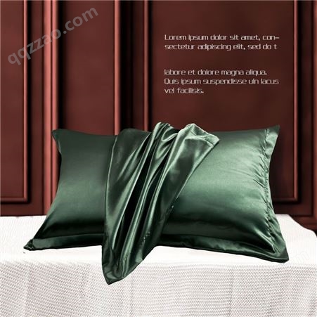 30mm真丝枕套定制一对装桑蚕丝丝绸枕巾枕头套单个48cmx74cm