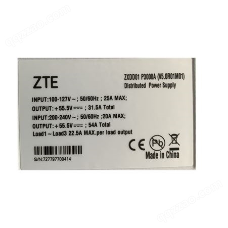 全新中兴ZXDD01 P3000A室外5G RRU交转直电源 55.5V 54A功率3000W