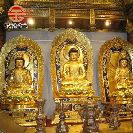 寺庙佛像贴金 背光定做 精细打磨 性能可靠 金源金箔