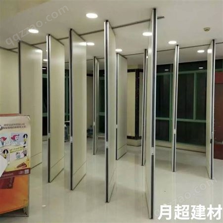 重庆会议室酒店用隔断墙可伸缩 月超建材木质活动屏风隔断