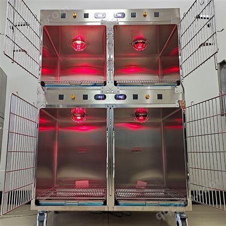 高档不锈钢宠物住院笼隔离治疗笼暖灯电源氧舱笼