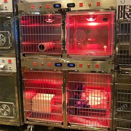 高档不锈钢宠物住院笼隔离治疗笼暖灯电源氧舱笼