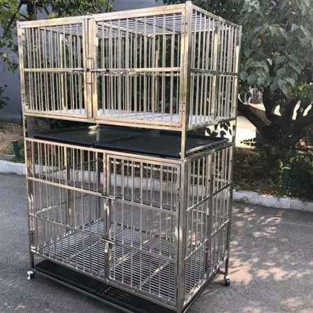 不锈钢组合双层狗笼宠物店寄养笼大中小型犬笼可定制