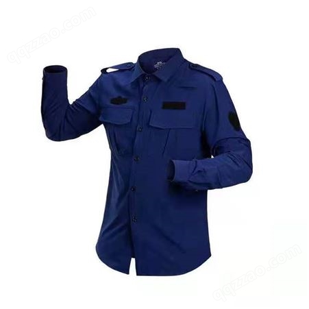 夏季速干保安服薄款长袖套装男训练服安检教官训练保安工作服定制