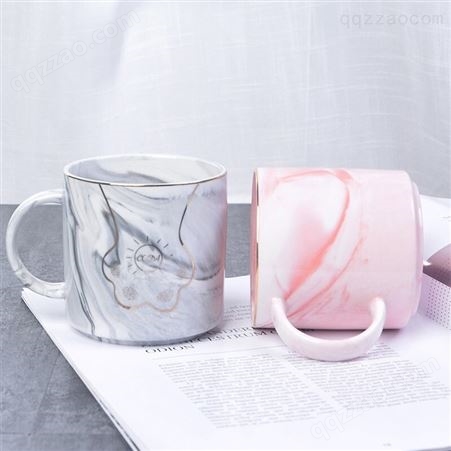 CODA猫爪对杯D1913办公室家用北欧风釉下彩网红陶瓷杯随手杯马克杯情侣牛奶咖啡对杯380ml