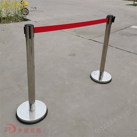 不锈钢一米线栏杆 座伸缩隔离带 银行排队柱 警戒线 U型可叠式2米